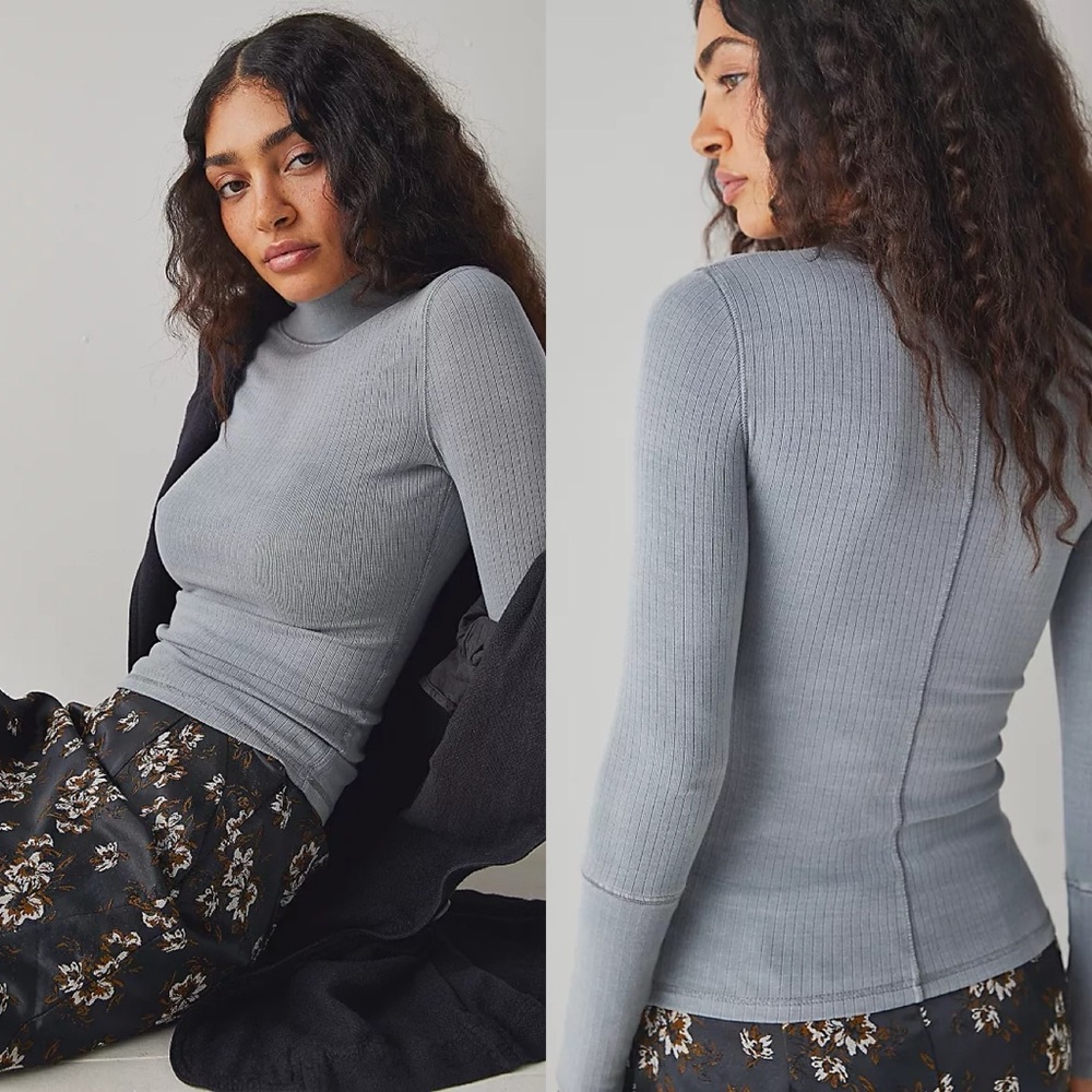 🦋 Free People The Rickie Top in Grey Haze
